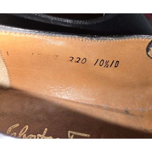 Salvatore Ferragamo Men’s Loafers Monk Strap Dress Shoes 10.5 D Black Italy EUC - Picture 2 of 16
